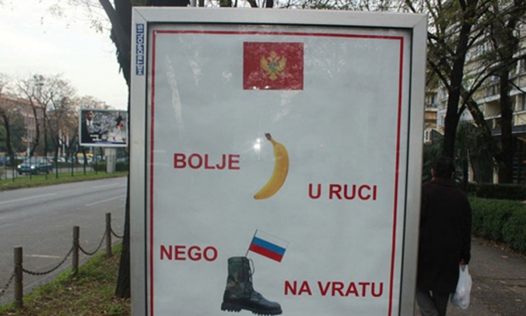 Ambasada Rusije traži pojašnjenje poruke na bilbordima u Podgorici