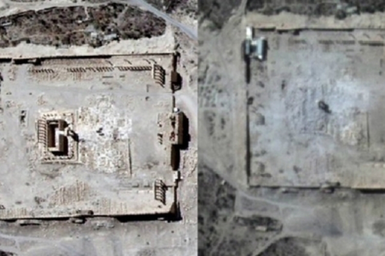 Satelitski snimci potvrdili: Hram Bel ipak uništen