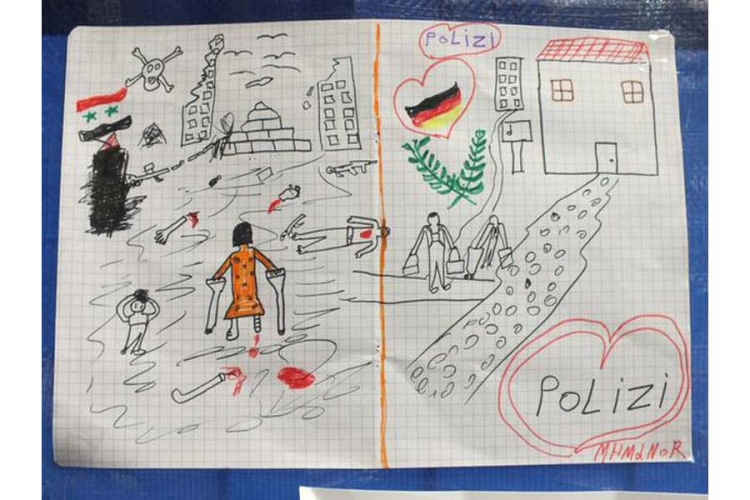 Crtež sirijskog dječaka ostavio bez teksta i policiju