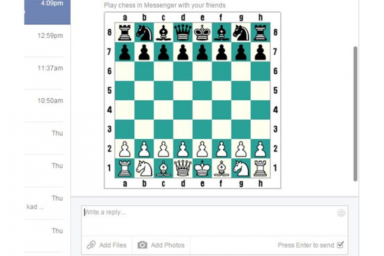 Skrivena igrica: Igrajte šah dok četujete na Facebook Messengeru