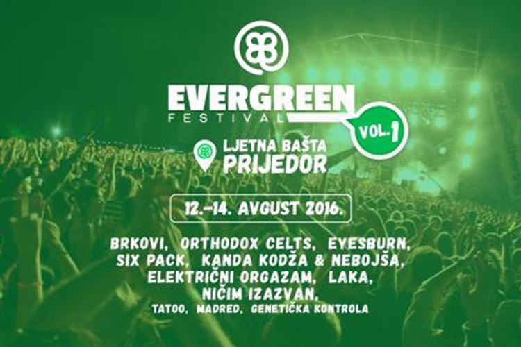 Muzički festival "Evergreen Fest" od 12. do 14. avgusta u Prijedoru