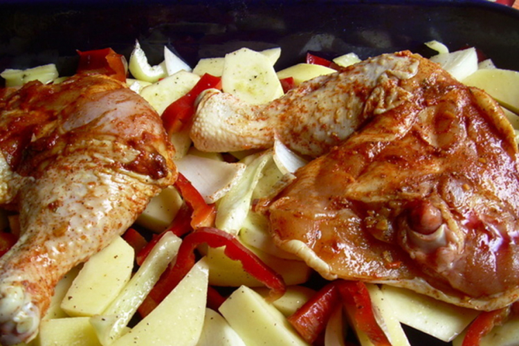 Piletina na jastuku od povrća