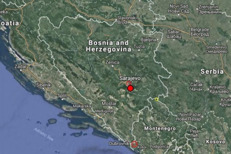 Još jedan zemljotres zatresao Sarajevo, stanovništvo uznemireno