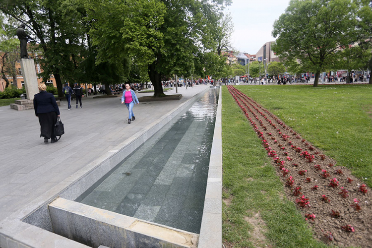 Očišćena fontana u parku "Petar Kočić"