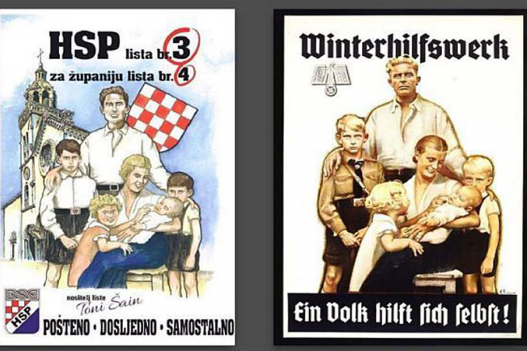 Hrvatska stranka se promoviše 'nacističkim plakatom'