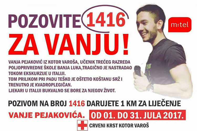 Pozovite 1416 za oporavak učenika iz Kotor Varoša