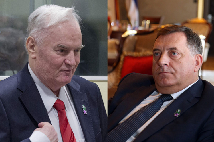Dodik i Mladić nosili isti simbol na reveru
