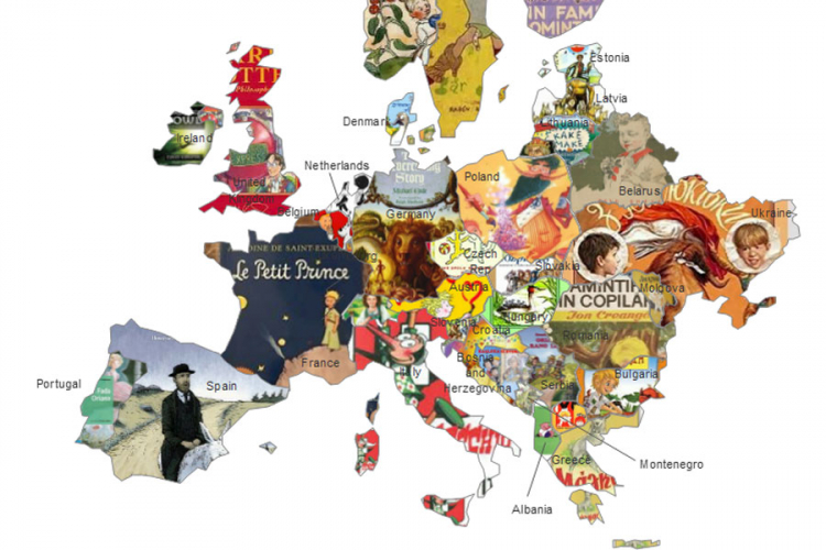 Evropa oslikana knjigama za djecu