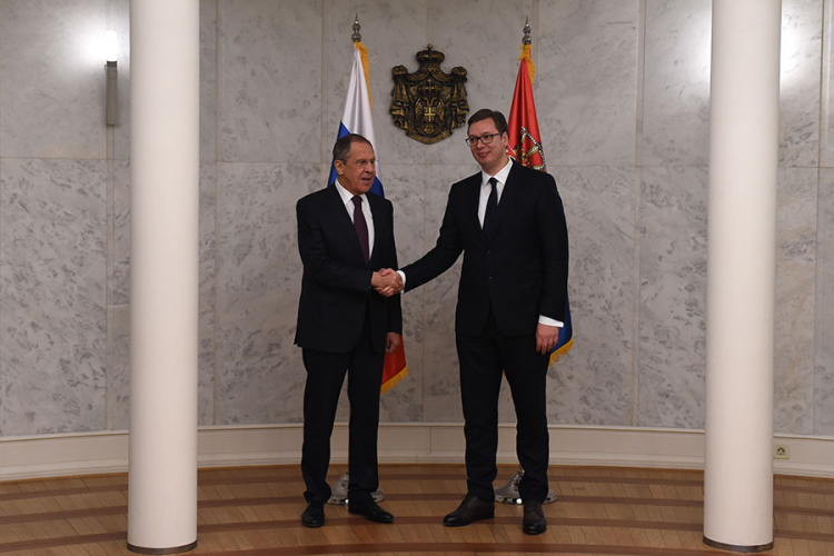 Vučić i Lavrov u vili 'Mir'