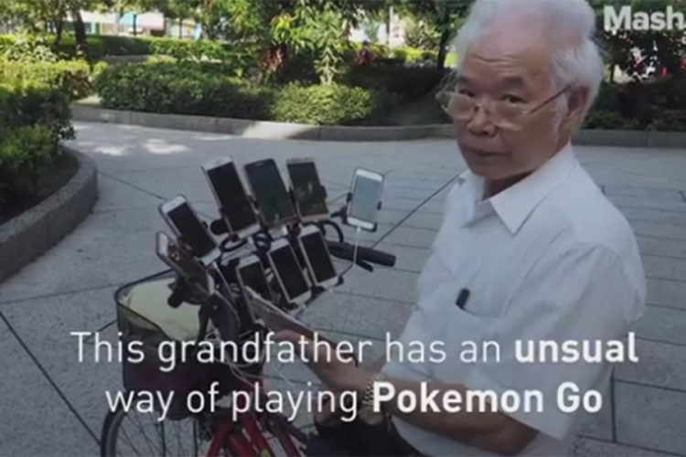Deka Čen igra Pokémon Go na 11 telefona istovremeno