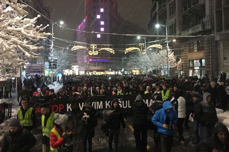 Dio opozicije održao protest u Beogradu