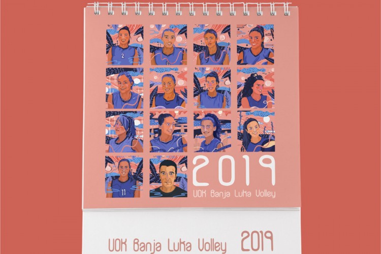 Predstavljen ilustrovani kalendar UOK "Banja Luka Volley"