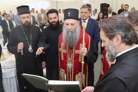 Milorad Dodik na slavi ugostio patrijarha Porfirija
