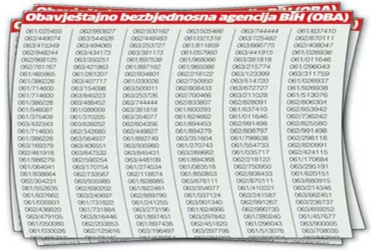 Nezavisne novine nastavljaju objavljivanje nelegalno prisluškivanih brojeva telefona građana BiH (V)