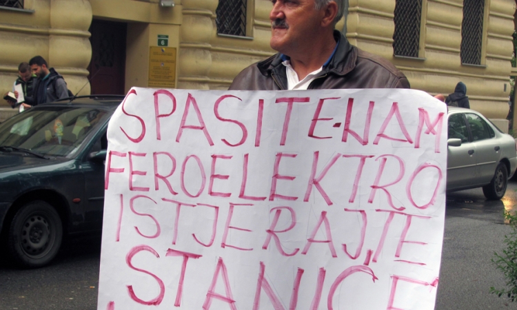 Radnici "Feroelektra" ispred Kantonalnog tužilaštva