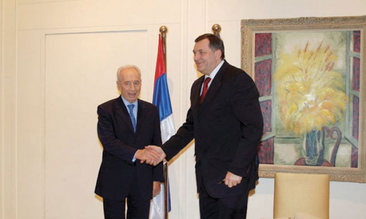 Peres zahvalio Dodiku na podršci Izraelu