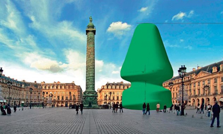 Umjetnik dobio šamare zbog velike zelene skulpture