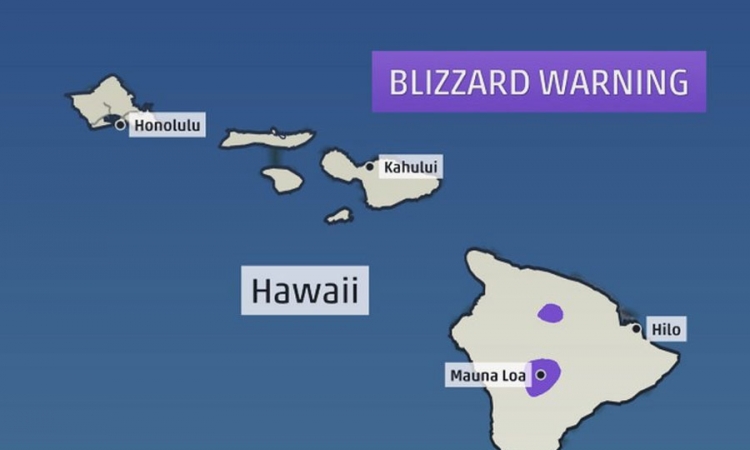 Snježna mećava na Havajima?