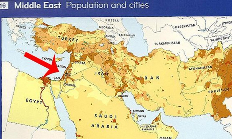 Izostavljen Izrael u atlasima za škole na Bliskom istoku