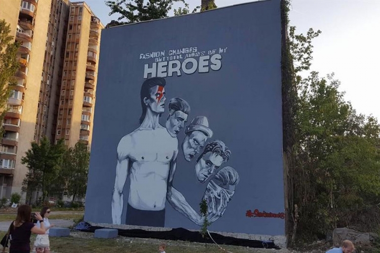 U Sarajevu otkriven najveći mural Bouvija na svijetu