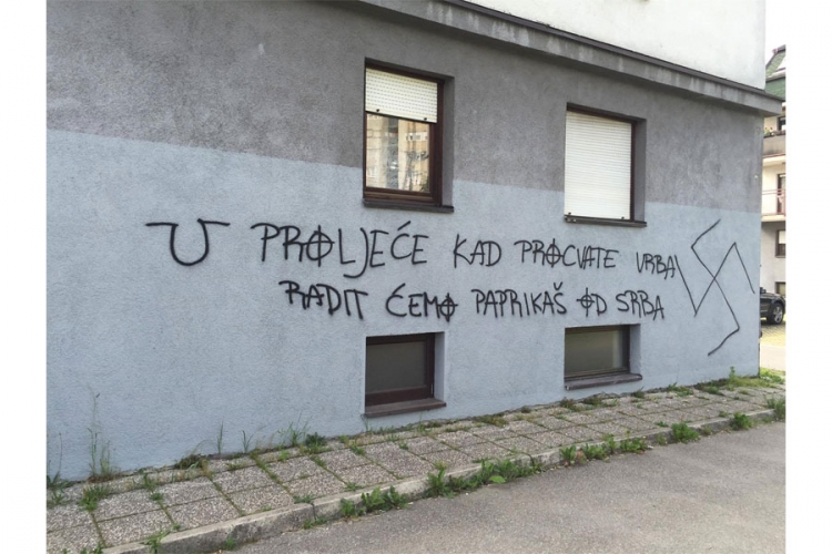  U Zagrebu ponovo osvanuli uznemirujući grafiti: "Paprikaš od Srba"