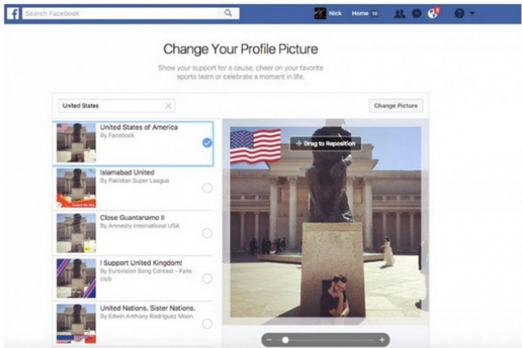 Facebook: Na profilnoj fotografiji sada možete okačiti zastavu