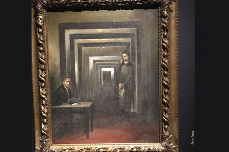 Hitlerova slika na izložbi "Muzej ludila" u Italiji