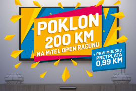 Pravo vrijeme za OPEN, m:tel vam poklanja 200 KM