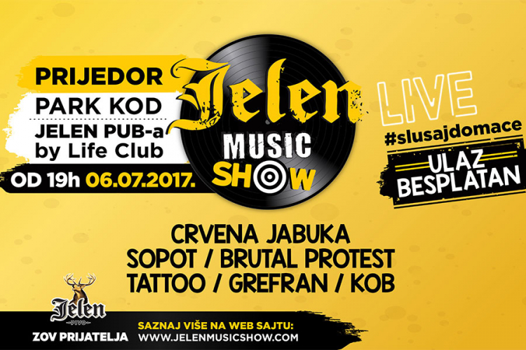 Jelen Music Show live 6. jula u Prijedoru