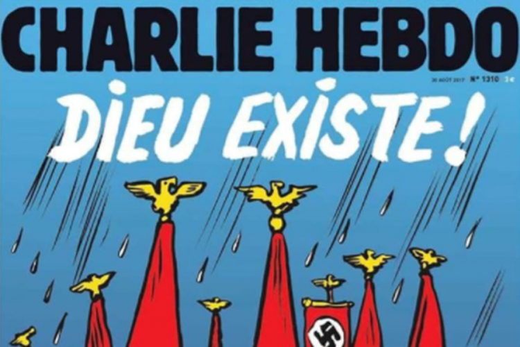 Šarli Ebdo šokirao naslovnom stranom o uraganu Harvi: Ima Boga
