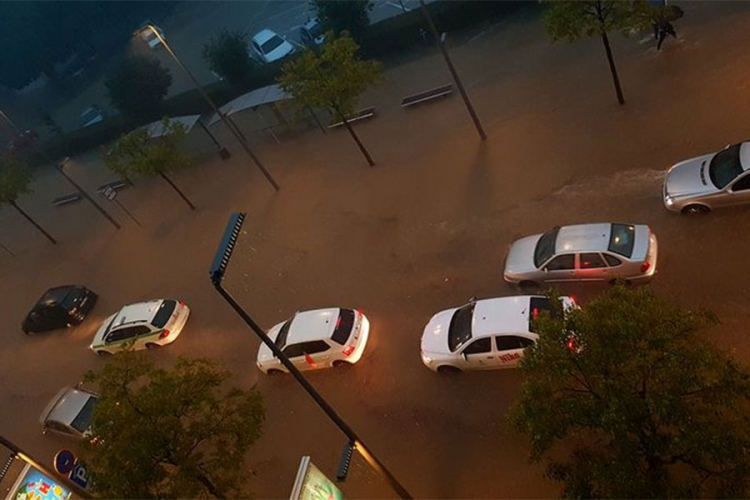 Potop u Zadru, ulice pod vodom