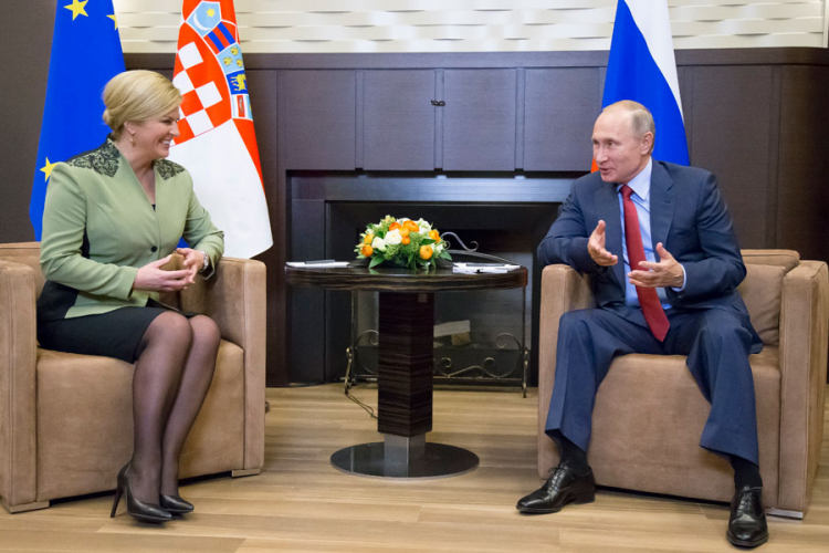 Grabar-Kitarović pozvala Putina da posjeti Hrvatsku