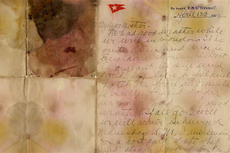 Pismo sa "Titanika" prodato za 160.000 $