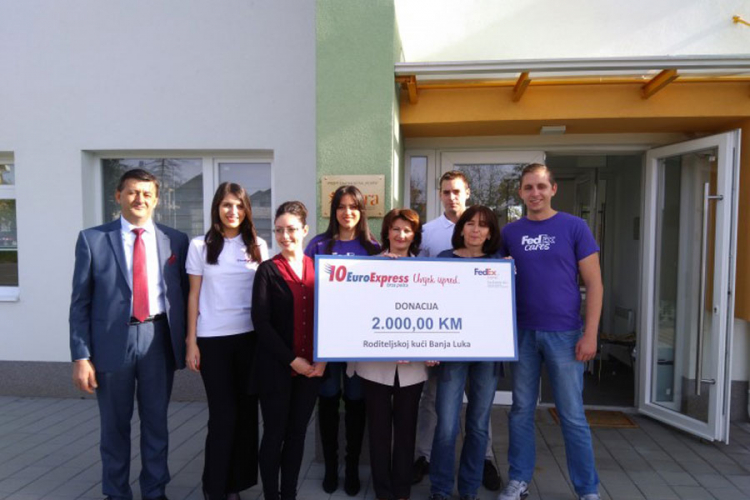 EuroExpress uz podršku FedEx-a uručio donaciju Roditeljskoj kući