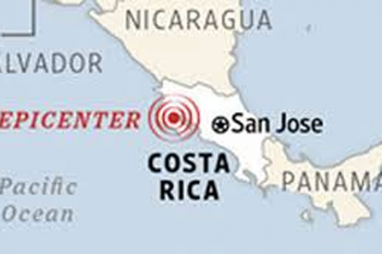 Snažan zemljotres pogodio Kostariku