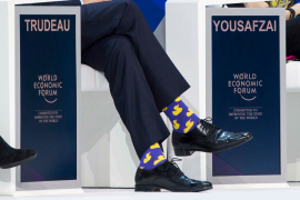 Čudan modni ukus kanadskog primijera: U Davosu opet u šašavim čarapama
