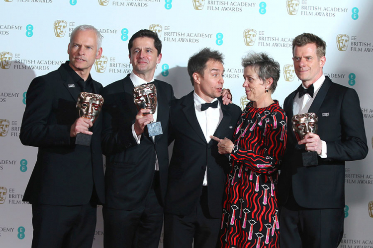 Pet BAFTA nagrada za "Tri bilborda ispred Ebinga u Misuriju"