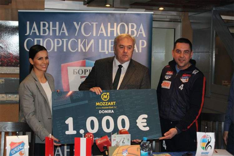 Kompanija Mozzart donirala 1.000 evra KKI 'Vrbas'