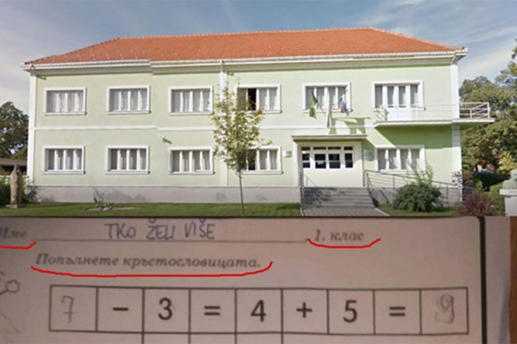 Uzbuna u hrvatskoj školi zbog zadataka pisanih ćirilicom