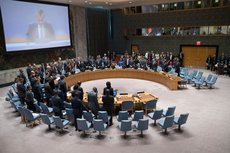 Minutom ćutanja za ubijene Palestince počela sjednica Savjeta bezbjednosti UN