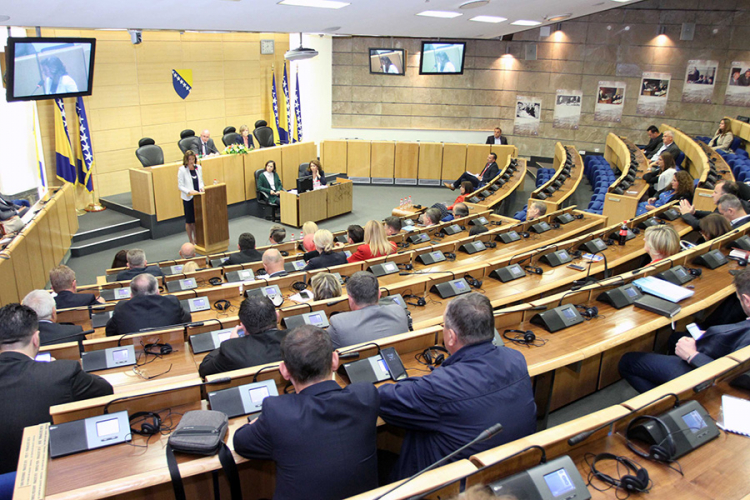 Vigemark i Fajonova pričali polupraznoj sali u Parlamentu FBiH