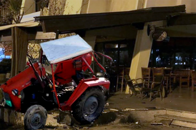 Incident u Kozarskoj Dubici: Pijan uletio traktorom u baštu kafića