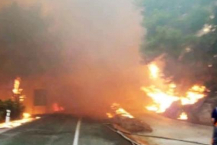 Bura rasplamsala požar na Pelješcu, evakuisane desetine ljudi