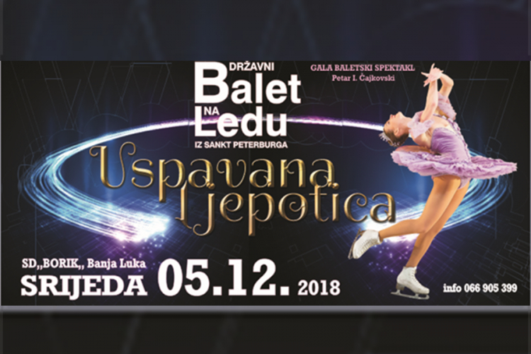 Baletni spektakl na ledu "Uspavana ljepotica" u Banjaluci