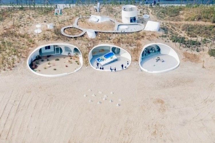 Neobičan projekat na plaži u Kini: Galerija nastala u pješčanoj dini