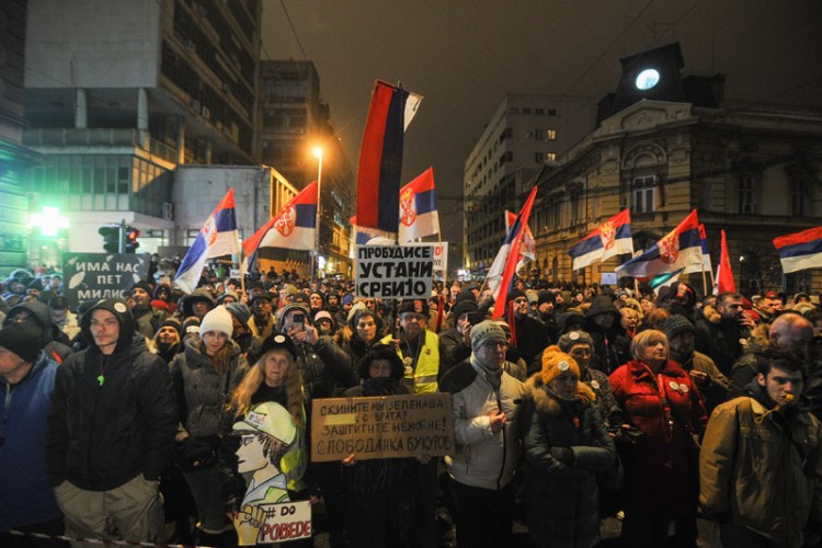 Šesti protest "Jedan od pet miliona" održan u Beogradu