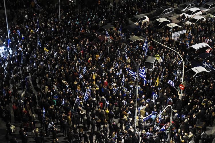Protesti u Atini protiv Prespanskog sporazuma