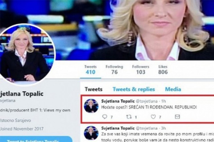 Radoja: Svjetlana Topalić premještaj na portal tražila prije tri mjeseca