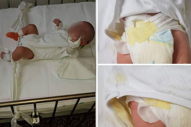 Fotografije iz Zagrebačke bolnice šokirale region: Bebe vezali i ostavili u mokraći