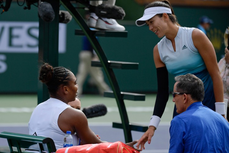 Serena predala Muguruzi zbog problema sa disanjem